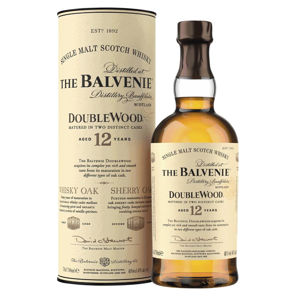 The Balvenie 12YO Doublewood Single Malt Scotch Whisky 700ml