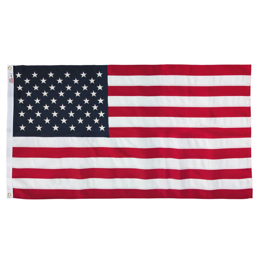 Valley Forge Flag 5.23-ft W x 2.92-ft H Patriotic Embroidered Flag | LUSDT3