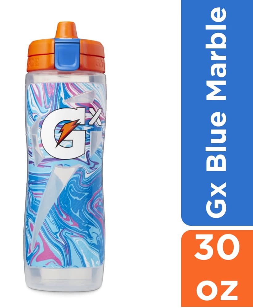 Gatorade Water Bottle 30 oz, Marble Blue