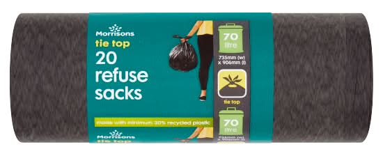 Morrisons Tie Top Refuse Sacks (20 pack)
