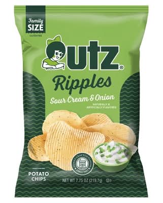 Utz Ripples Potato Chips, Sour Cream-Onion (9.3 oz)