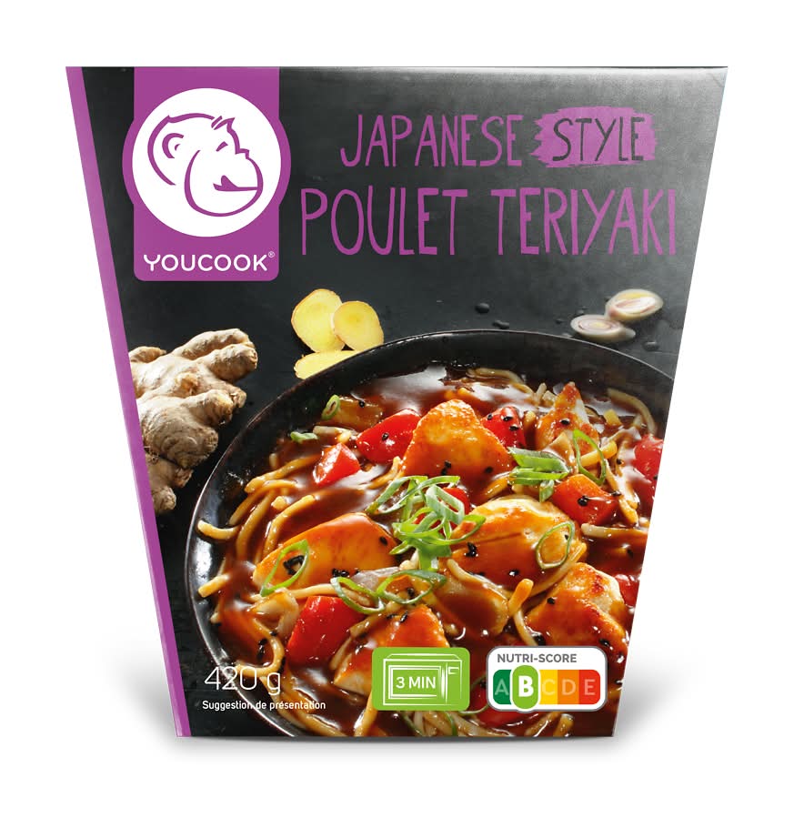 Youcook - Filet de poulet sauce épicée à la japonaise et nouilles (420g)