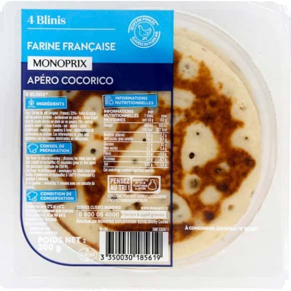 Monoprix Blinis La Barquette 200 G