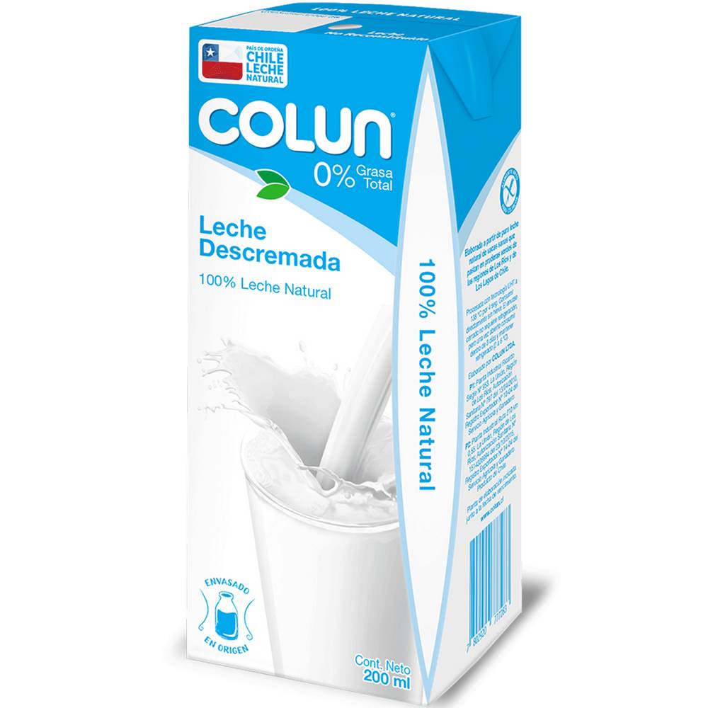Colun leche descremada (caja 200 ml)