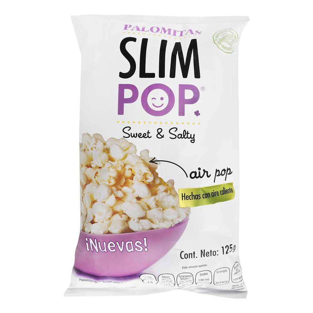 Slim pop palomitas maíz sweet & salty (bolsa 125 g)