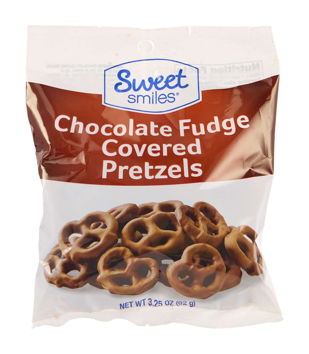 Sweet Smiles Chocolate Fudge Covered Pretzels 3.25 Oz