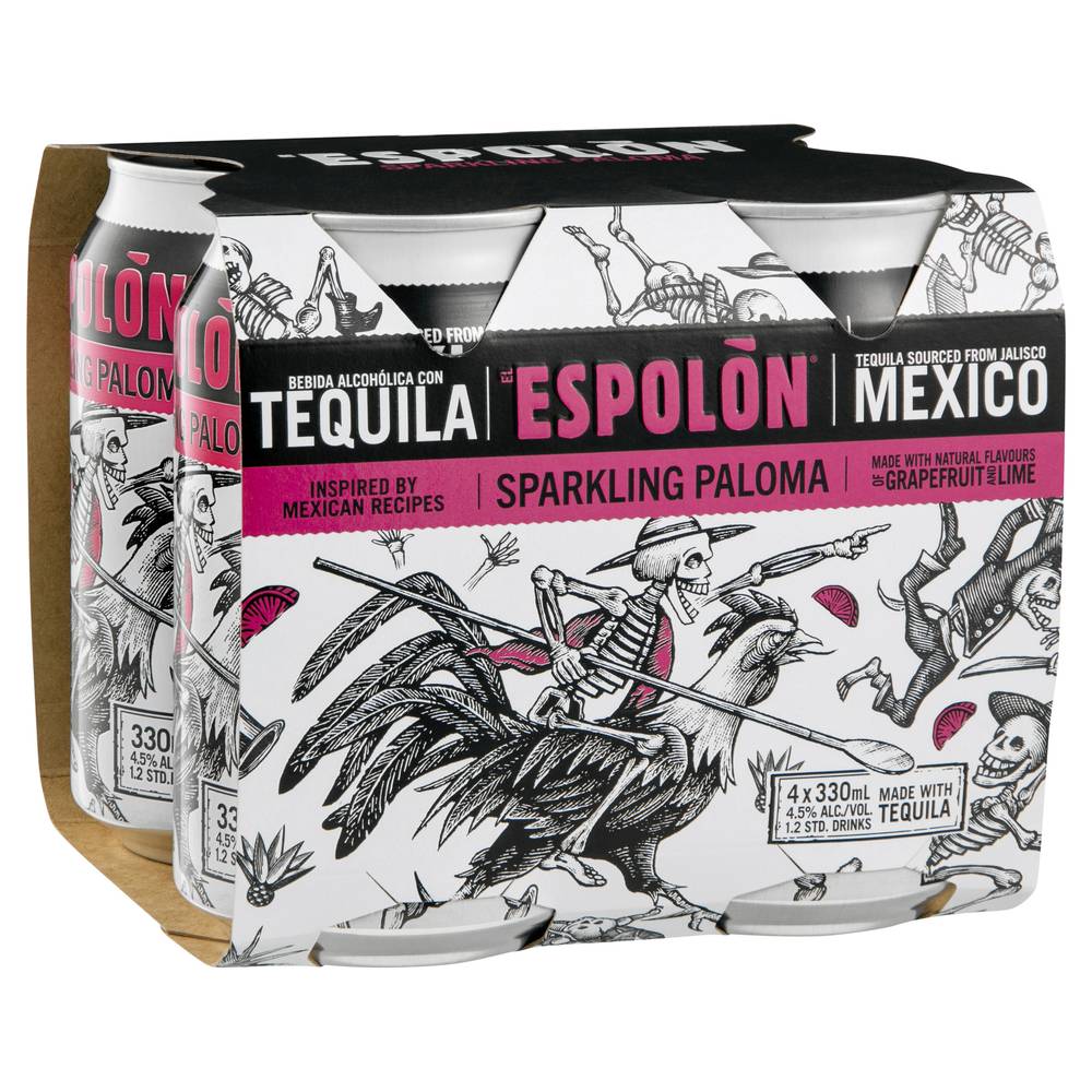 Espolon Sparkling Paloma Can 330mL X 4 pack