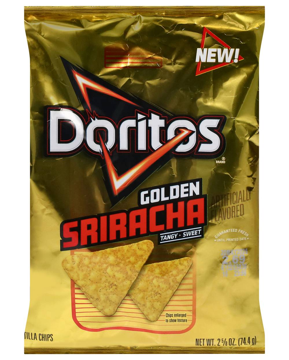 Doritos Tortilla Chips, Golden Sriracha (2.62 oz)