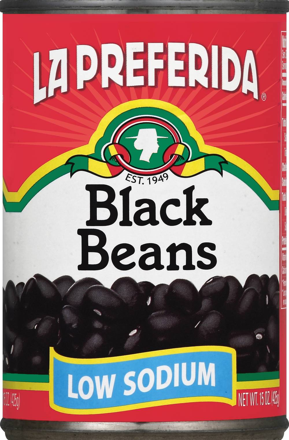 La Preferida Low Sodium Beans, Black (15 oz)