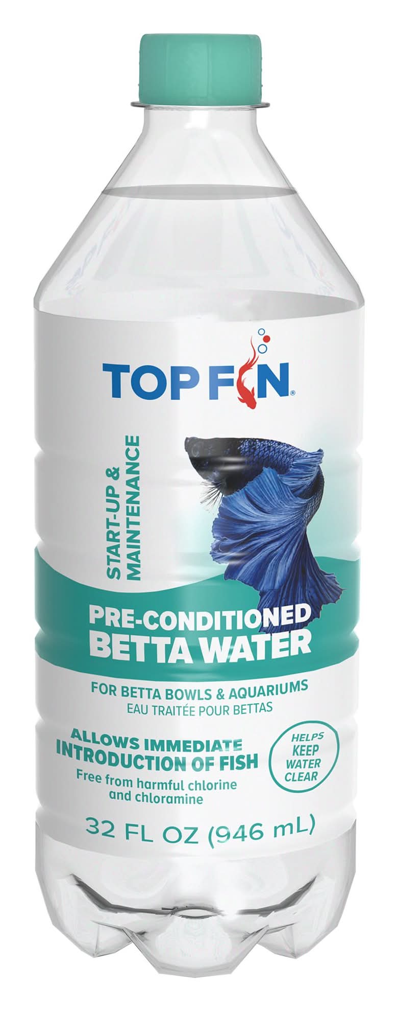 Top Fin® Pre-Conditioned Betta Aquarium Water (Size: 32 Fl Oz)