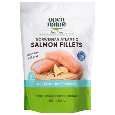 Open Nature Salmon Fillets Norwgian Atlantic (12 oz)