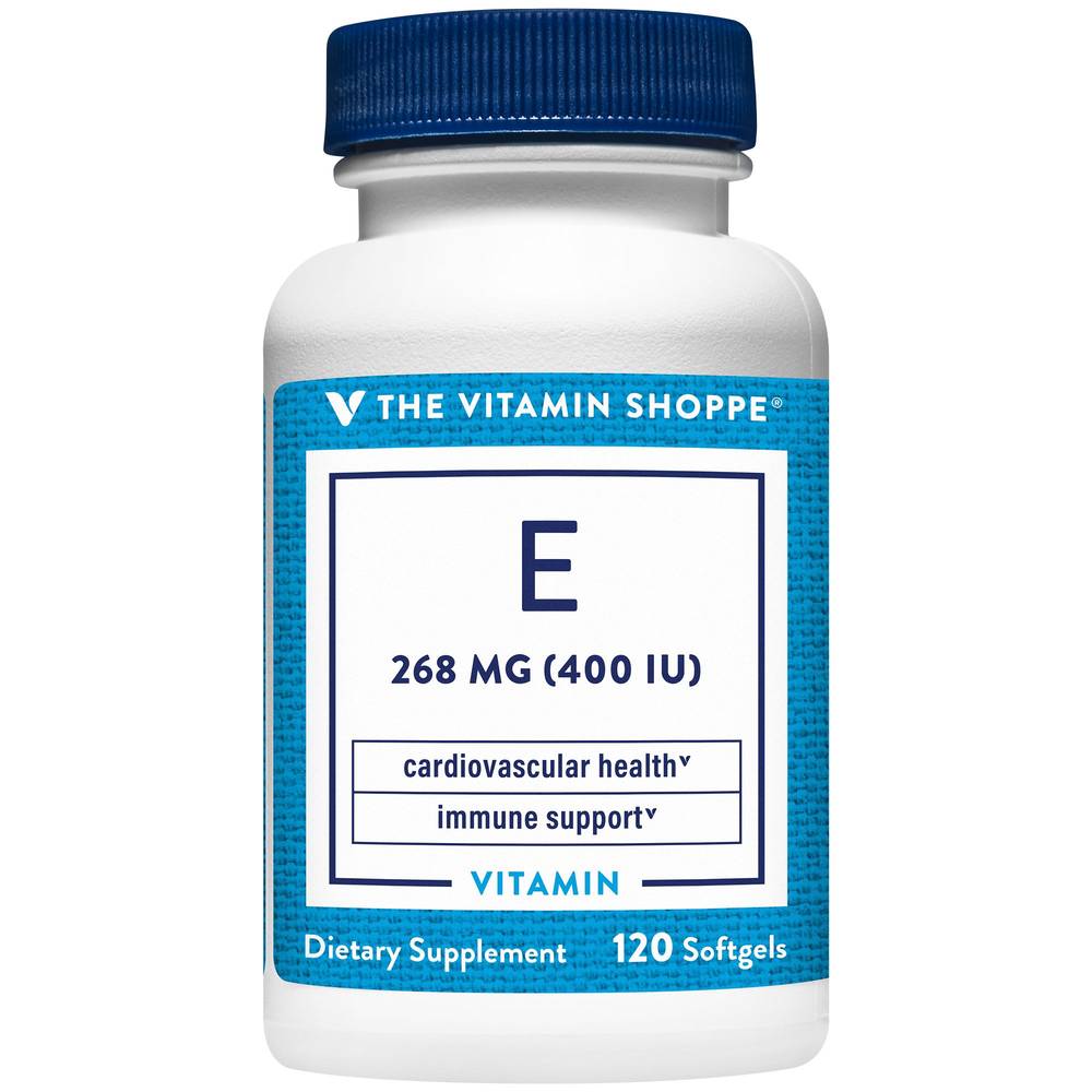 Vitamin E - Promotes Cardiovascular & Immune Health - 400 Iu (120 Softgels)