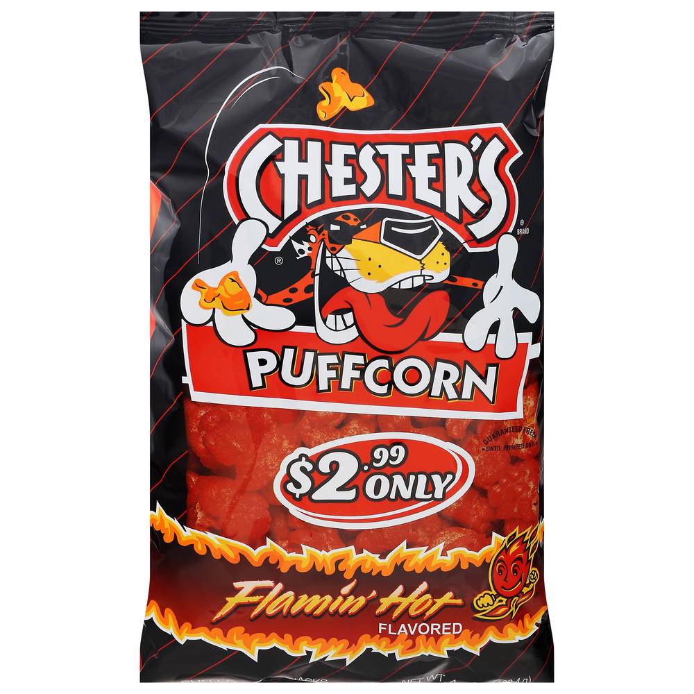 Chester's Puffed Corn Snacks, Flamin Hot (4.25 oz)