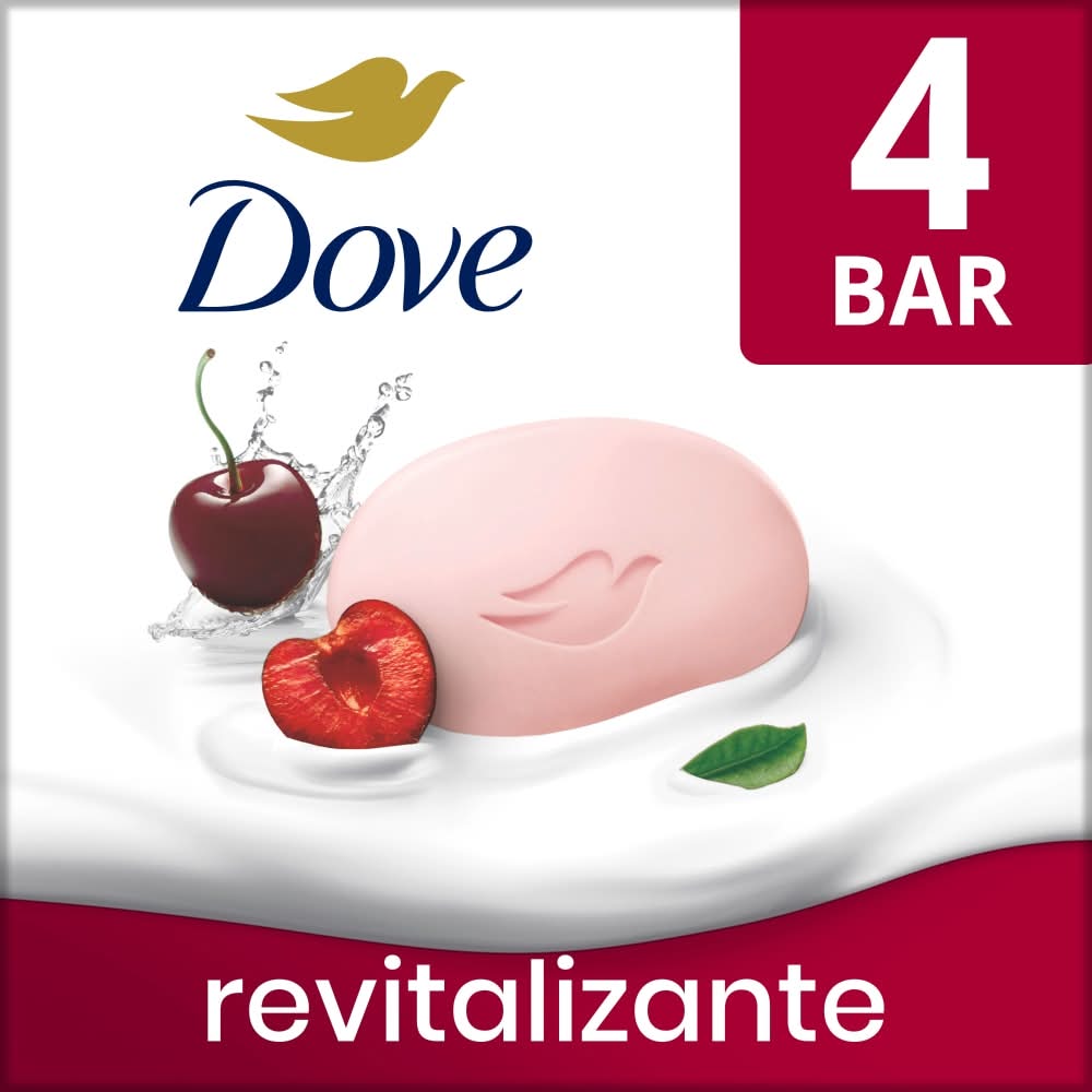 Dove Bar Soap Revitalizante Cherry & Chia Milk (3.75 oz, 4 ct)