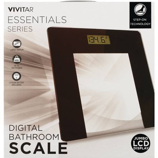 Vivitar Essentials Series Digital Bathroom Scale Jumbo Lcd Display