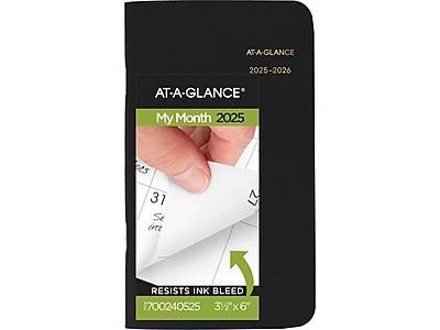 AT-A-GLANCE Jan 2025-dec 2026 Monthly Planner, Black