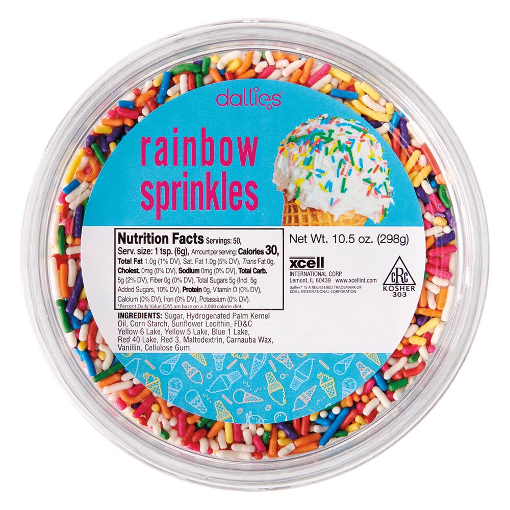 Dallies Rainbow Sprinkles (10.5 oz)