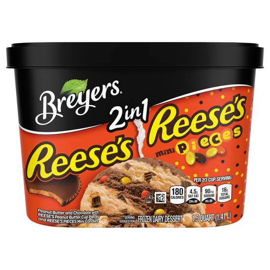 Breyers Reese's 2 in 1 Peanut Butter and Chocolate Ice Cream