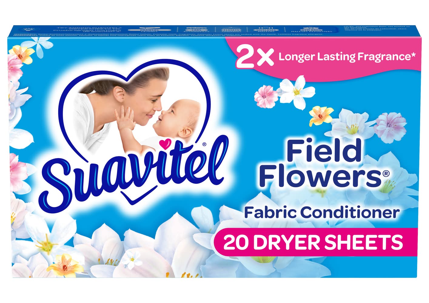 Suavitel Fabric Conditioner Dryer Sheets, Field Flowers (20 ct)