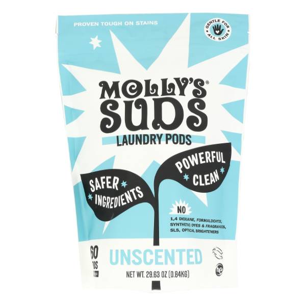 Molly's Suds Ultra Concentrated Unscented Laundry Pods (29.63 oz, 60 ct)