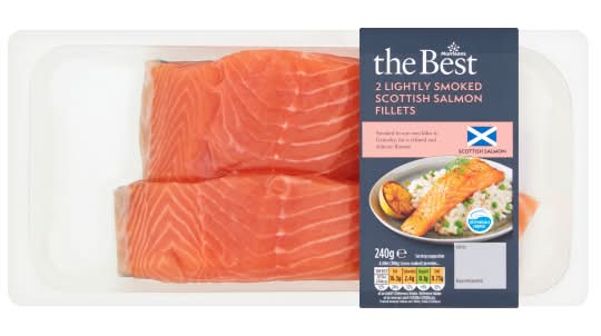 Morrisons The Best Lightly Smoked Scottish Salmon Portions (2 pack)