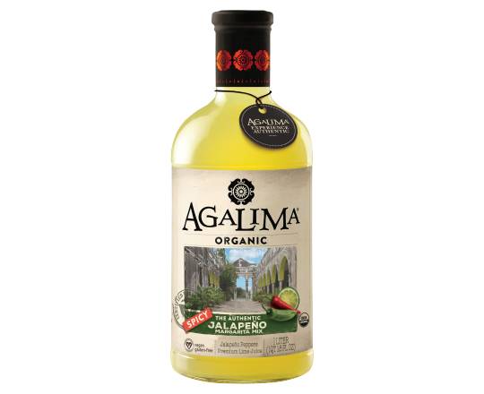 Agalima Organic Premium Lime Margarita Juice, Jalapeno Mix (33.8 fl oz)