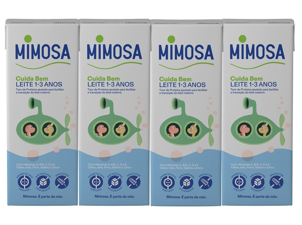 Mimosa  - Leite infantil 1 a 3 anos, 4 x 200 ml
