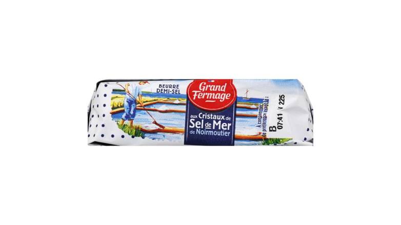 Grand Fermage Beurre demi-sel, aux cristaux de sel de mer de Noirmoutier La plaquette de 125g