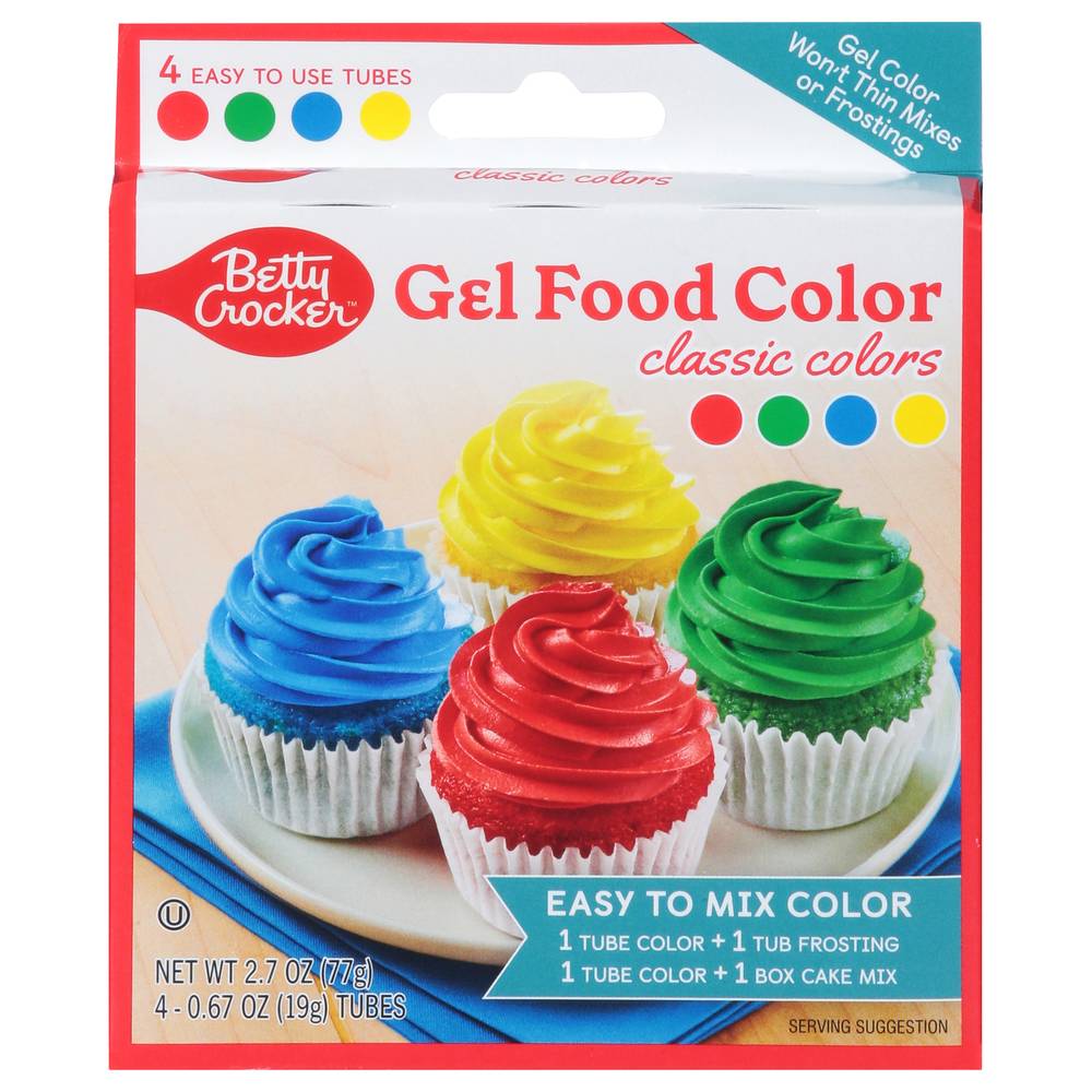 Betty Crocker Classic Colors Gel Food Color Tubes (2.7 oz)