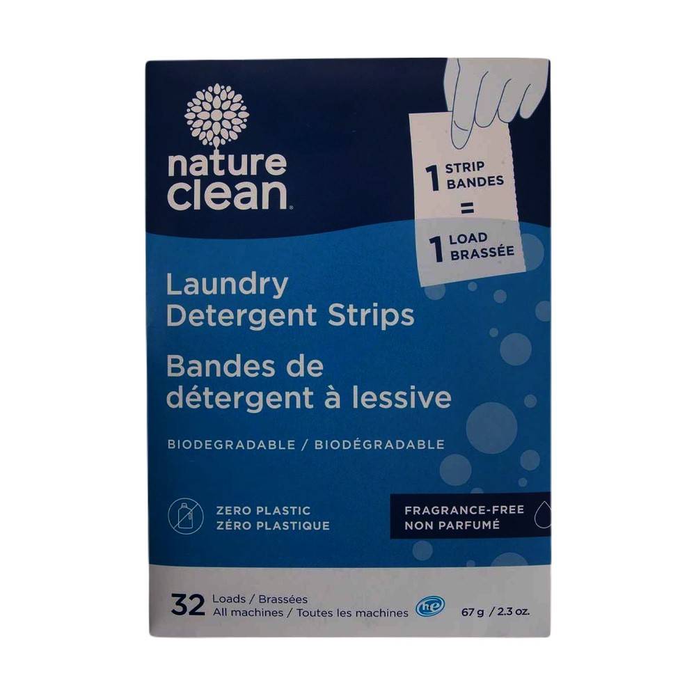 Nature Clean Laundry Detergent Strips Fragrance-Free (67 g)