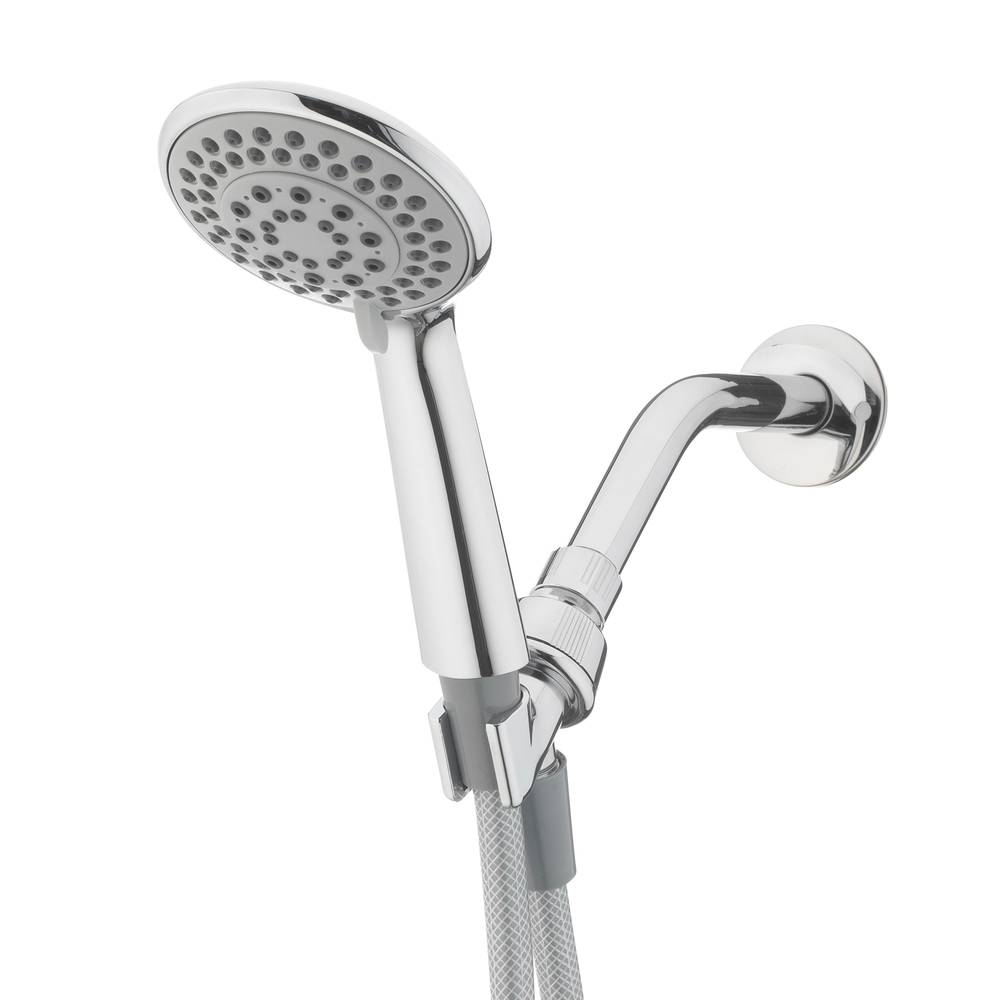 Project Source Chrome Round Handheld Shower Head 1.8-GPM (6.8-LPM) | 3071-551-WS
