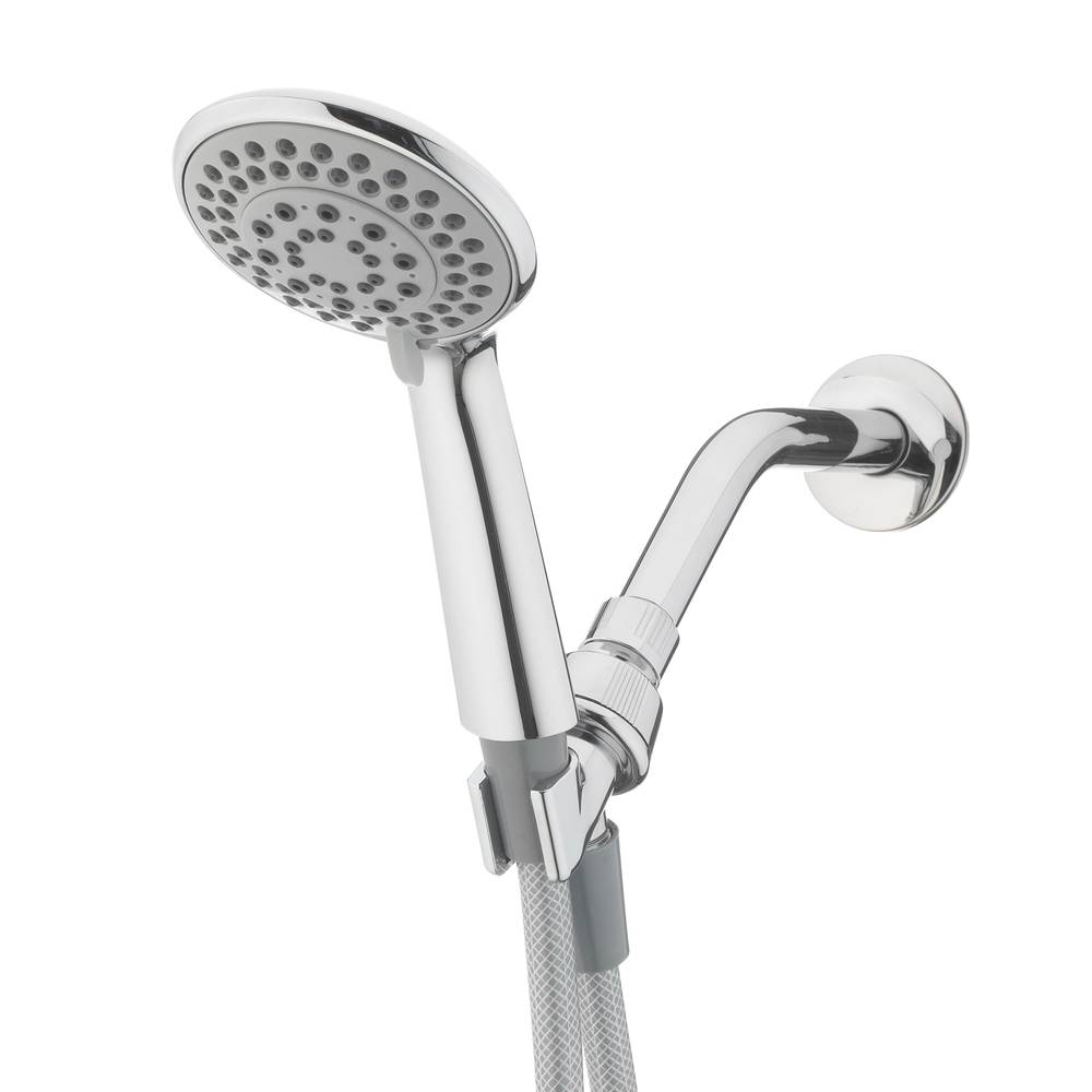 Project Source Chrome 3.75-in Round Handheld Shower Head 1.8-GPM (6.8-LPM) | 3071-551-WS