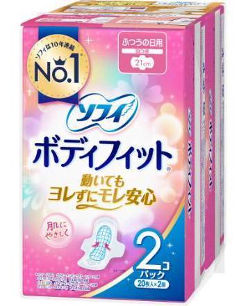 ソフィボディフィット羽つき２０枚×２個:4903111346561