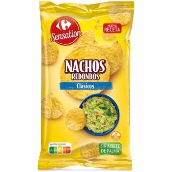 Nachos redondos clásicos Sensation Carrefour 200 g.