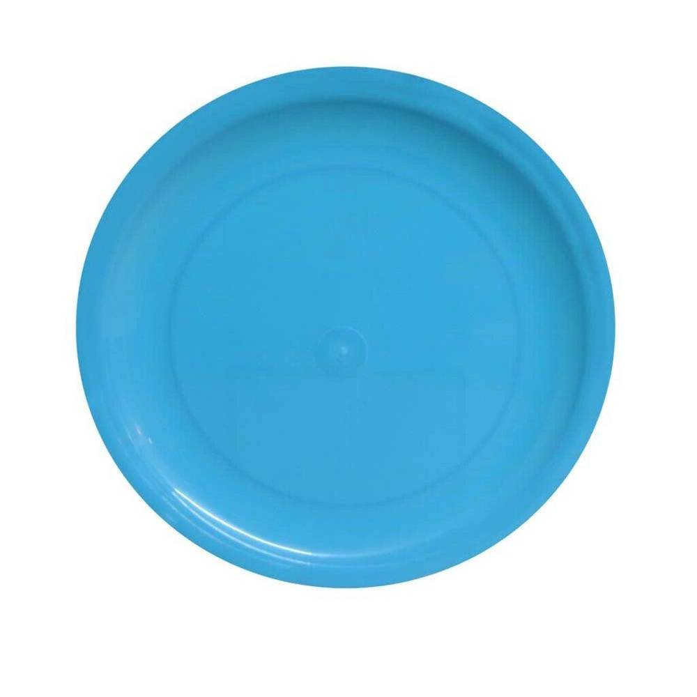 Colorpop plato redondo de plástico (m/azul)