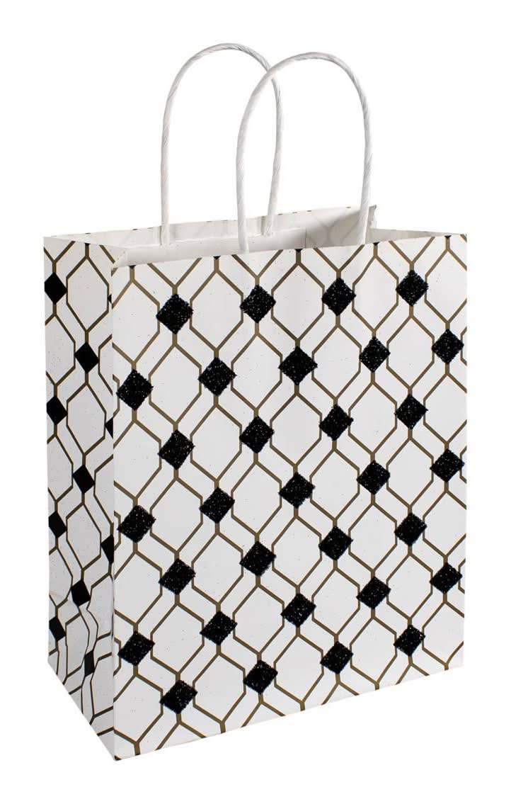 Embossed Geometric Medium Gift Bag