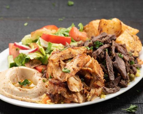 Mixed Shawarma Plate (Beef and Chicken)