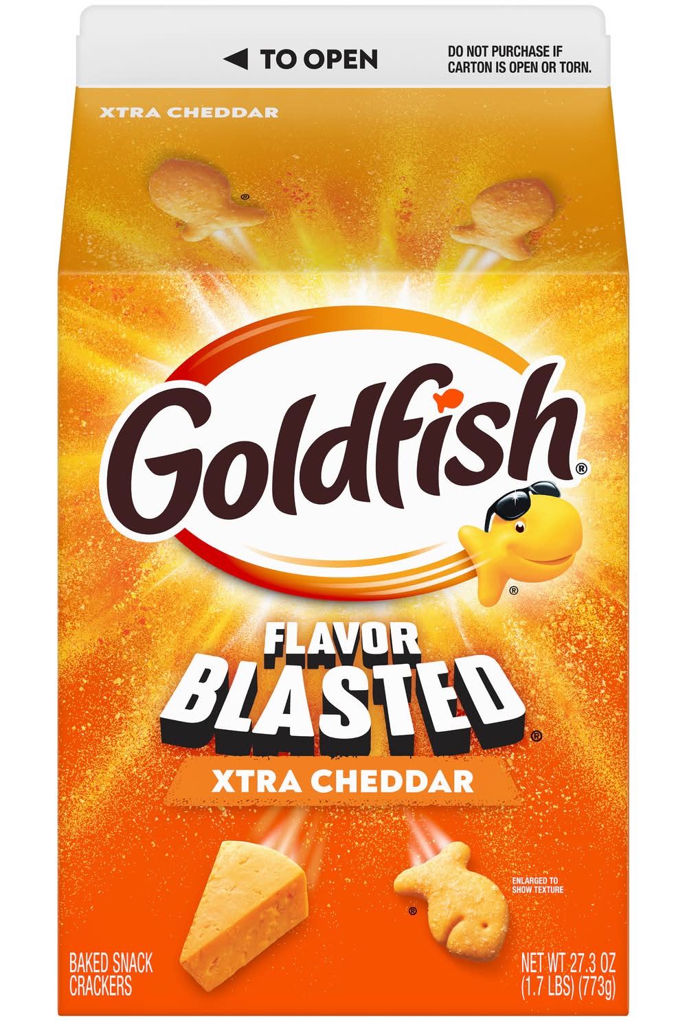 Goldfish Baked Snack Crackers, Blasted Xtra Cheddar (27.3 oz)