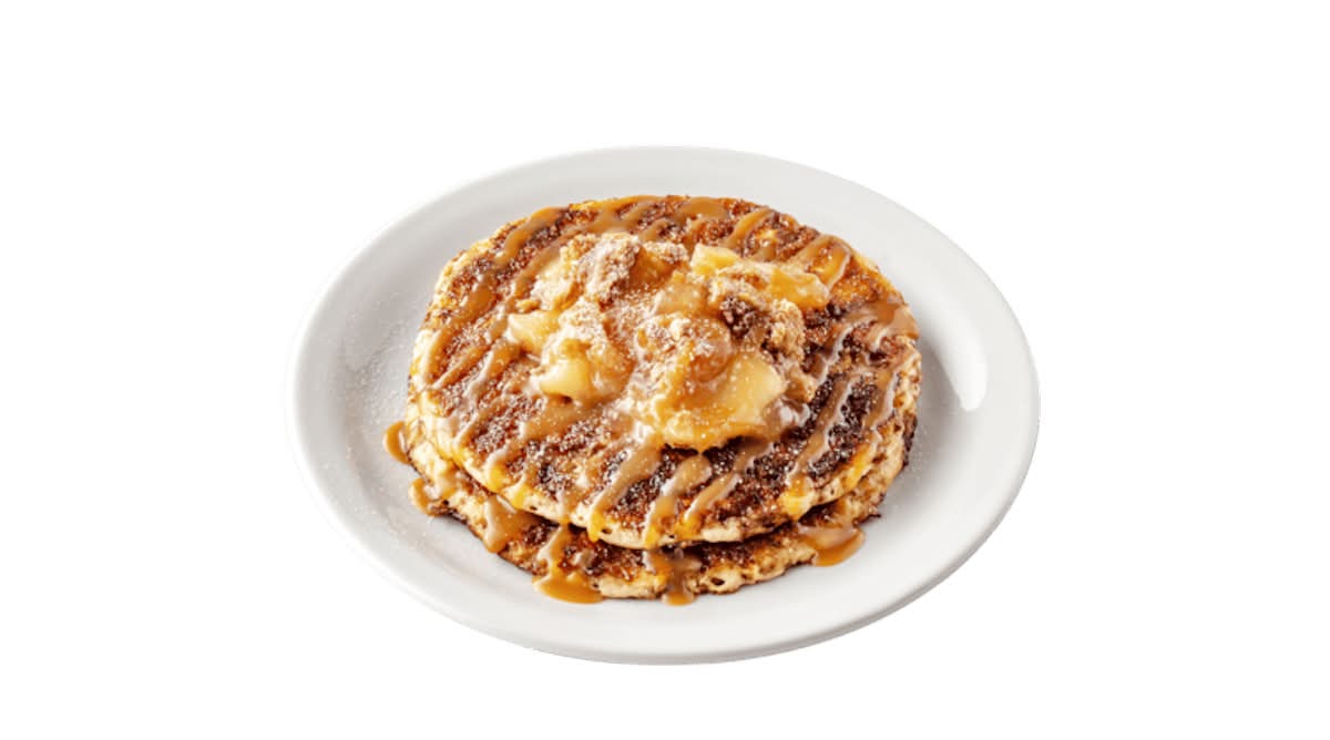 Stack of Cinnamon Apple Crisp Pancakes
