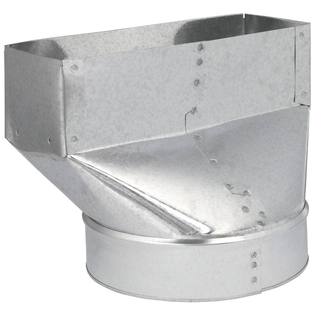 IMPERIAL 7-in 32 Gauge Galvanized Steel Straight Stack Duct Boot | GVL0295