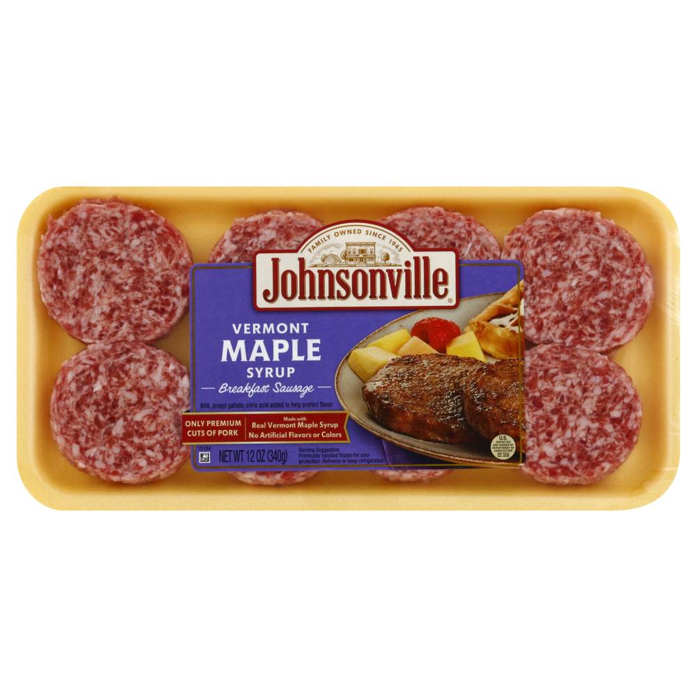 Johnsonville Vermont Maple Syrup Breakfast Sausage