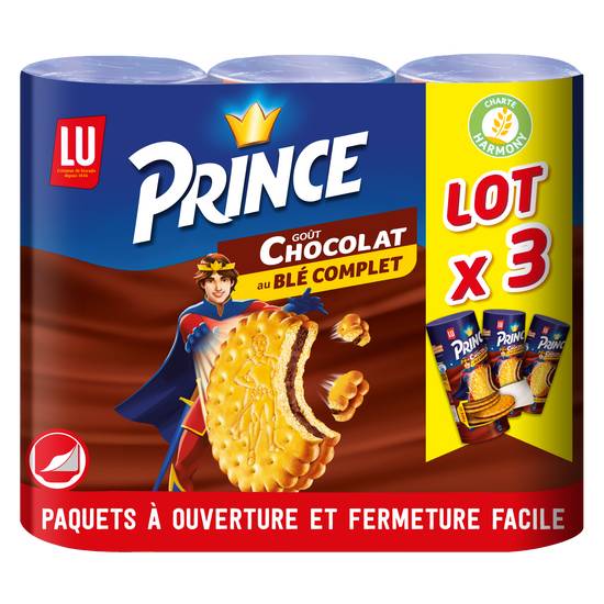 Prince - Biscuits fourrés au chocolat au blé complet (3 pièces)