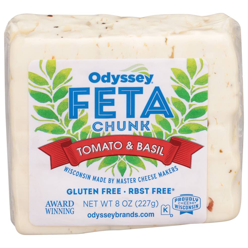 Odyssey Tomato & Basil Feta Chunk Cheese (8 oz)