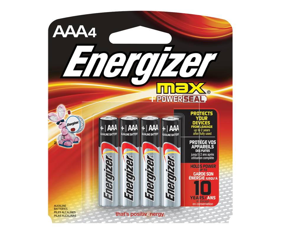 Energizer max piles alcalines aaa (4 unités)