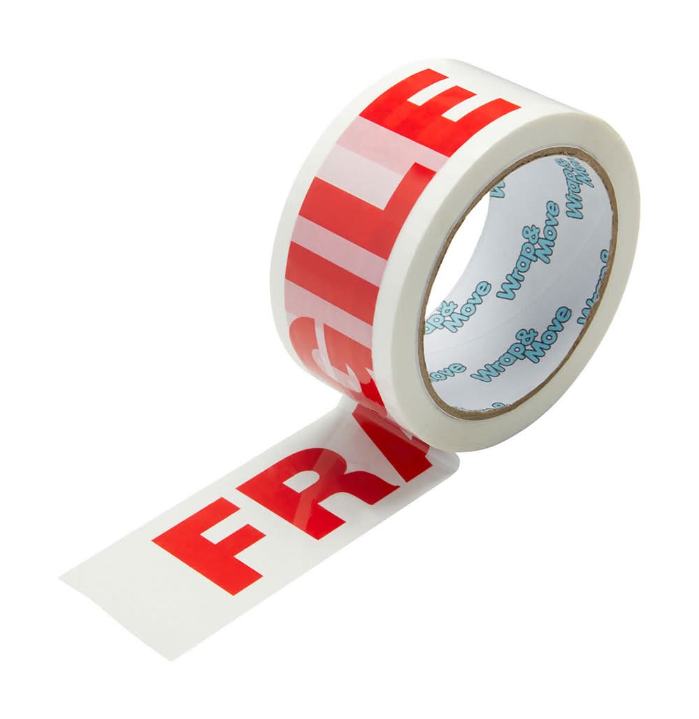 Wrap & Move 48mm x 66m Fragile Warning Tape