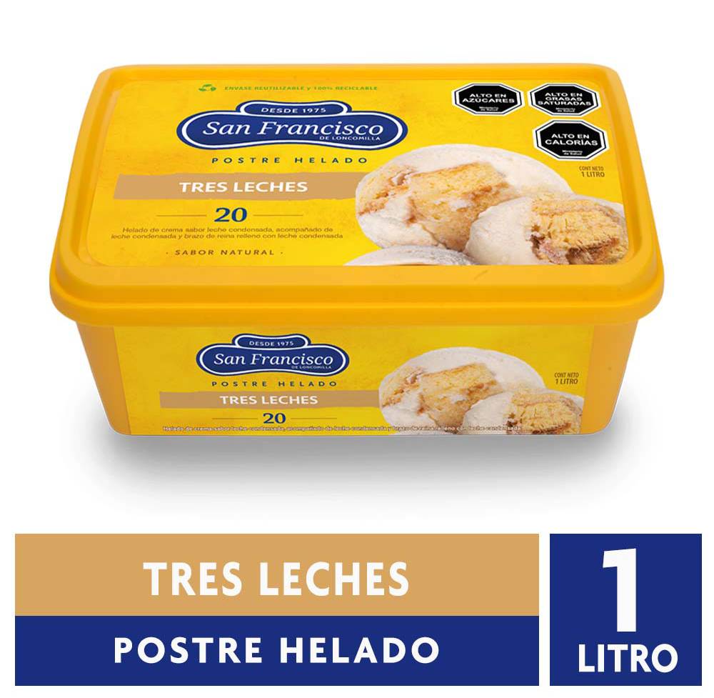 San Francisco de Loncomilla · Tres leches postre helado (1 L)