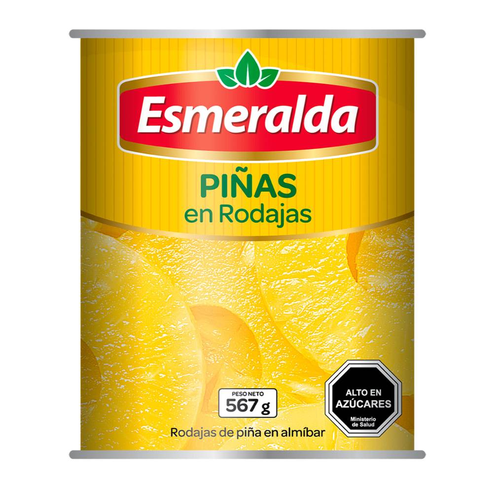 Esmeralda piñas en rodajas (tarro 567 g)