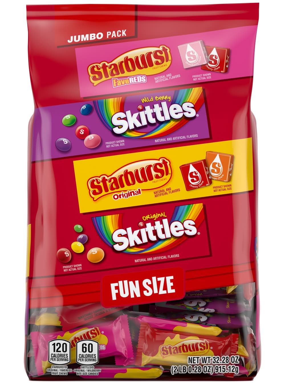 Mars Wrigley Assorted Fun Size Chewy Candys Jumbo pack (32.28 fl oz)