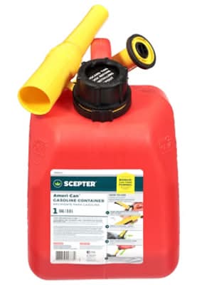 Scepter 1 Gal Scepter Gas Can With Fmd & Fuel (2.18 lbs)