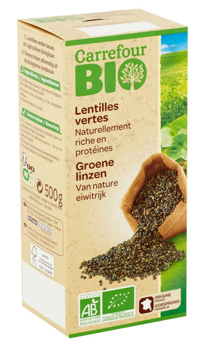 Carrefour Bio Lentilles Vertes 500 g